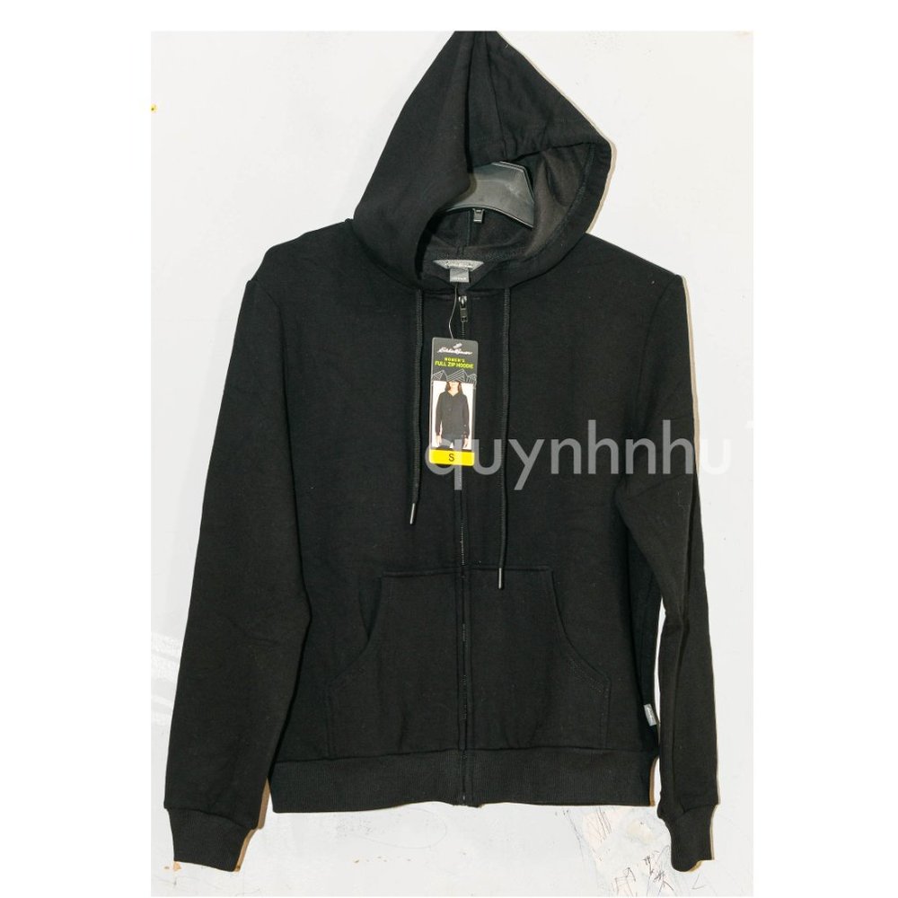 NWT Eddie Bauer Women's Supersoft Full Zip Hoodie Jacket in  BLACK - Picture 2 of 8
